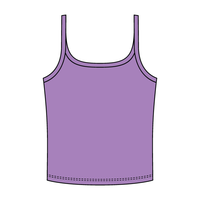 Rib Scoop Neck Tank with Spaghetti Straps