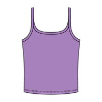 Rib Scoop Neck Tank with Spaghetti Straps