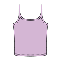 Rib Scoop Neck Tank with Spaghetti Straps