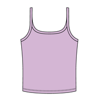 Rib Scoop Neck Tank with Spaghetti Straps