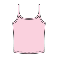 Rib Scoop Neck Tank with Spaghetti Straps