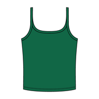 Rib Scoop Neck Tank with Spaghetti Straps