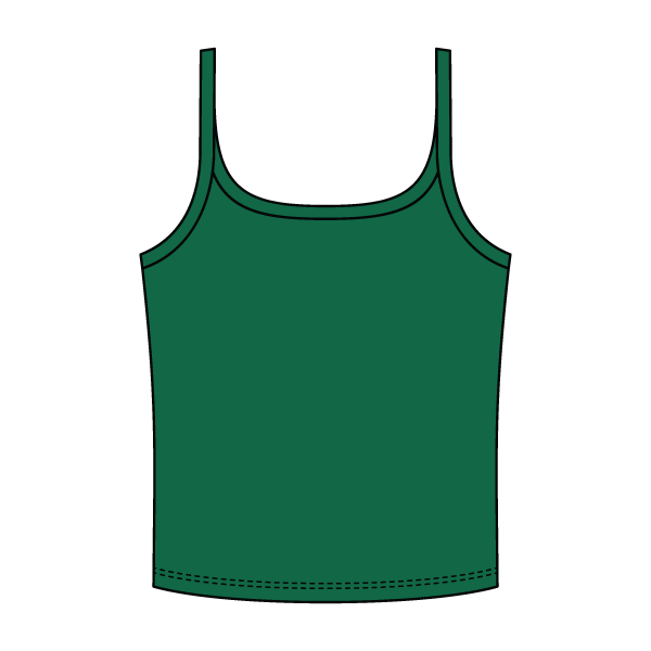 Rib Scoop Neck Tank with Spaghetti Straps