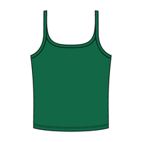 Rib Scoop Neck Tank with Spaghetti Straps