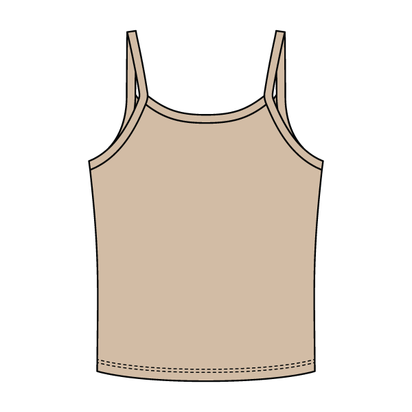 Rib Tank with Spaghetti Strap - The Collegiate Lineup