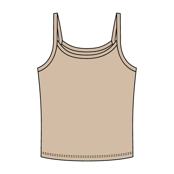 Rib Tank with Spaghetti Strap - The Collegiate Lineup