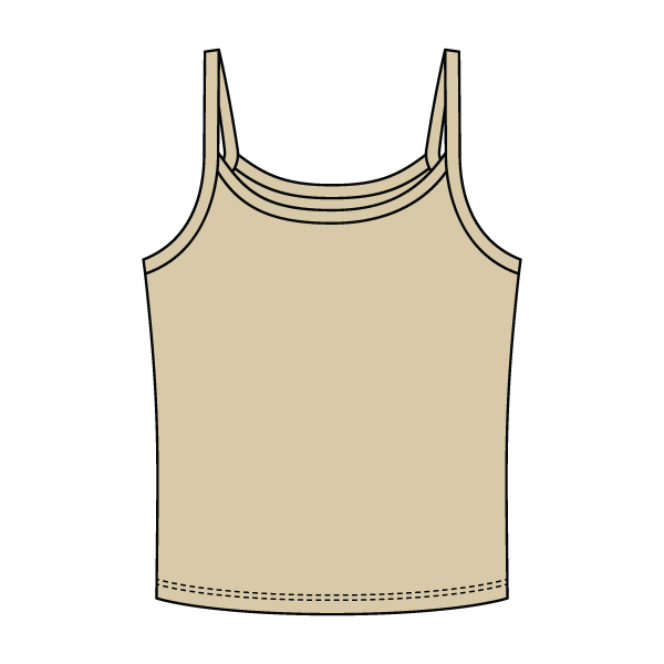 Rib Tank with Spaghetti Strap - The Collegiate Lineup