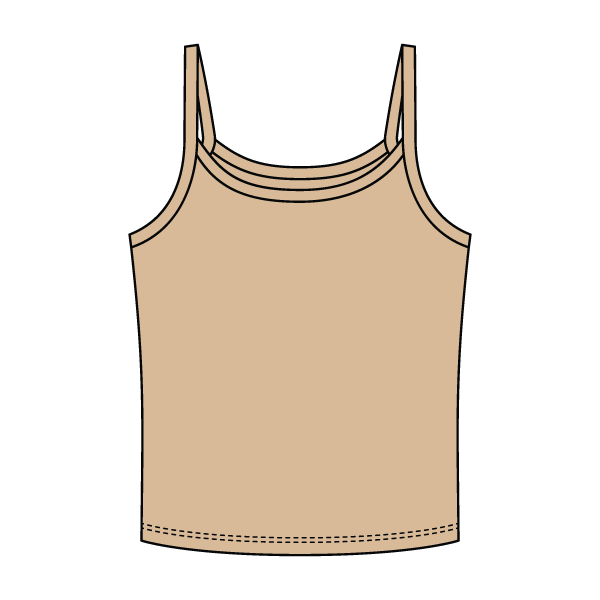 Rib Tank with Spaghetti Strap - The Collegiate Lineup