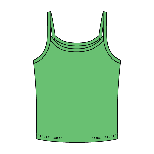 Rib Tank with Spaghetti Strap - The Collegiate Lineup