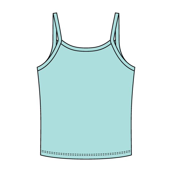 Rib Tank with Spaghetti Strap - The Collegiate Lineup