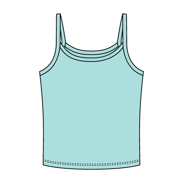 Rib Tank with Spaghetti Strap - The Collegiate Lineup
