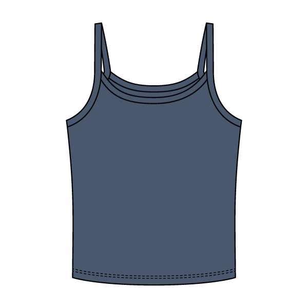 Rib Tank with Spaghetti Strap - The Collegiate Lineup