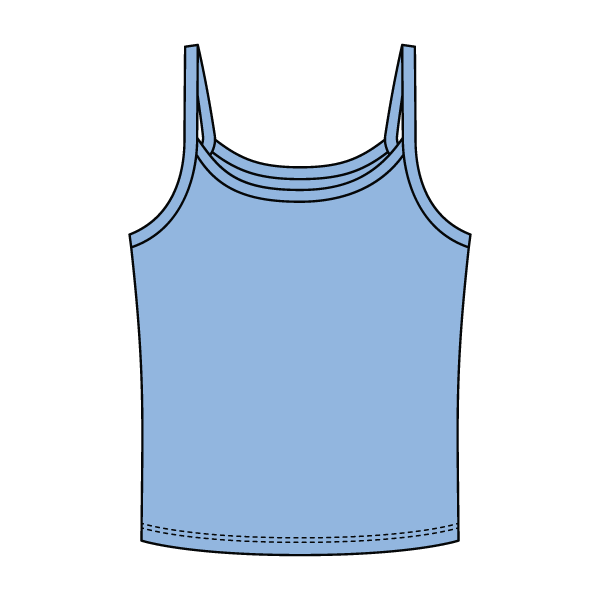 Rib Tank with Spaghetti Strap - The Collegiate Lineup