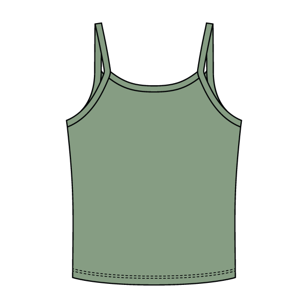 Rib Tank with Spaghetti Strap - The Collegiate Lineup