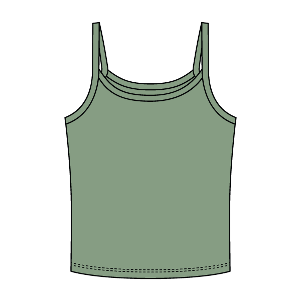 Rib Tank with Spaghetti Strap - The Collegiate Lineup