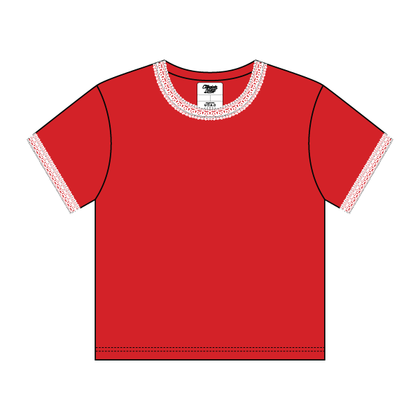 Lace Trim Baby Tee - The Collegiate Lineup