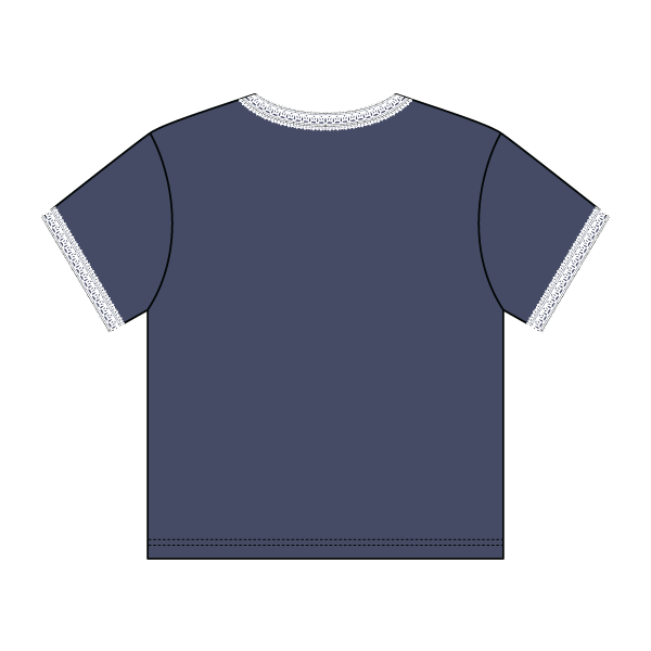 Lace Trim Baby Tee - The Collegiate Lineup