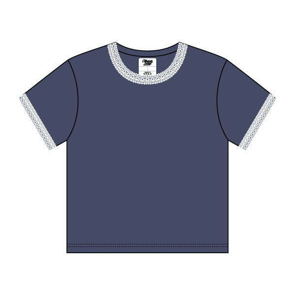 Lace Trim Baby Tee - The Collegiate Lineup