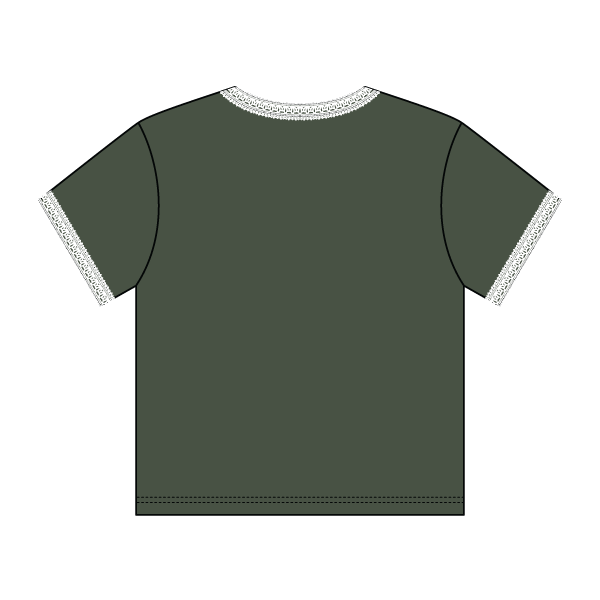Lace Trim Baby Tee - The Collegiate Lineup