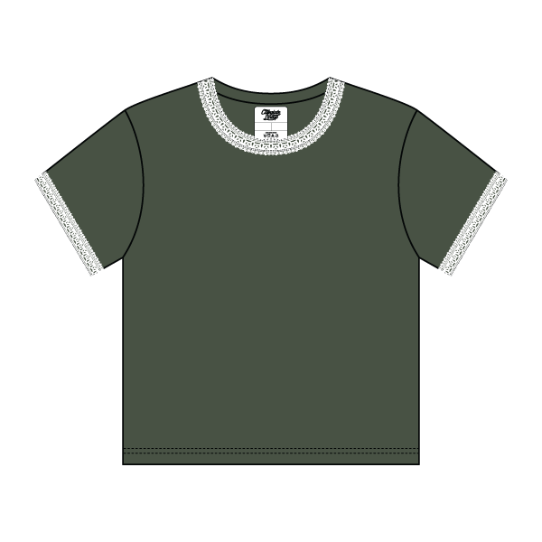 Lace Trim Baby Tee - The Collegiate Lineup