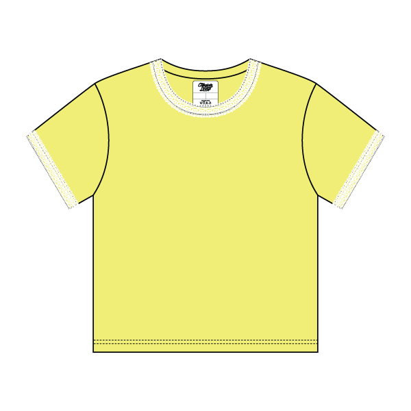 Lace Trim Baby Tee - The Collegiate Lineup