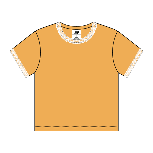 Lace Trim Baby Tee - The Collegiate Lineup
