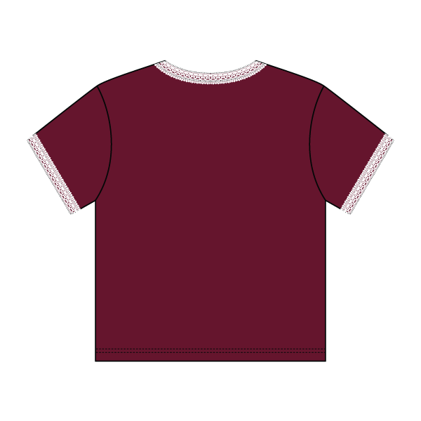 Lace Trim Baby Tee - The Collegiate Lineup