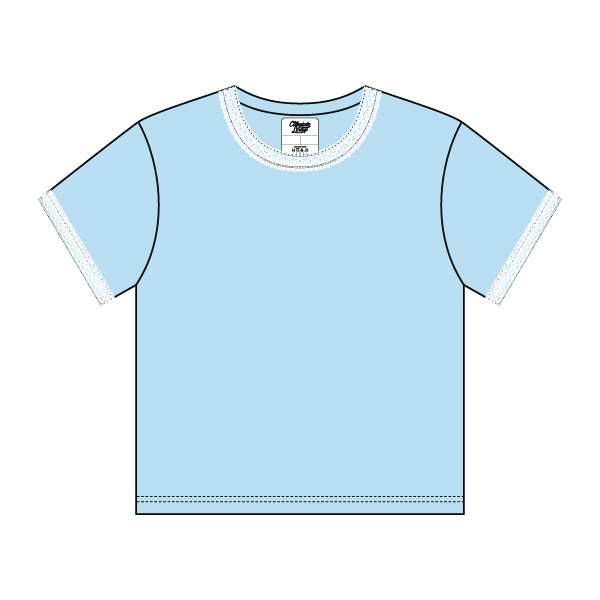 Lace Trim Baby Tee - The Collegiate Lineup
