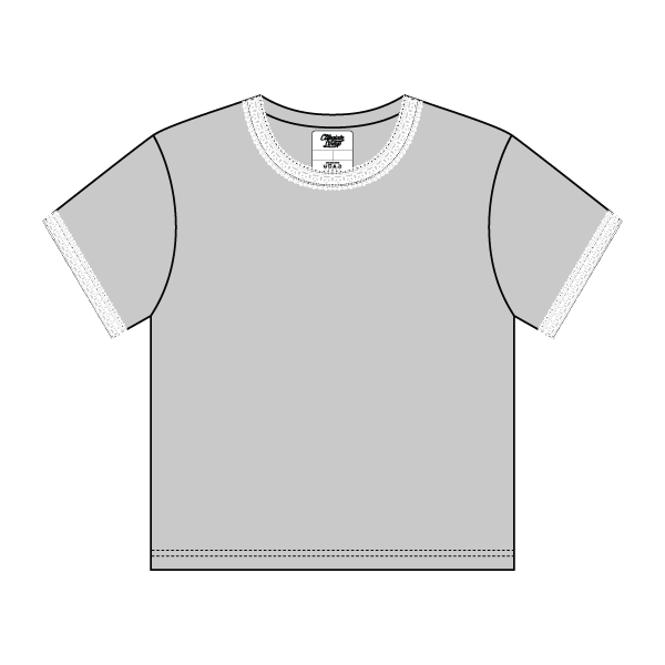 Lace Trim Baby Tee - The Collegiate Lineup