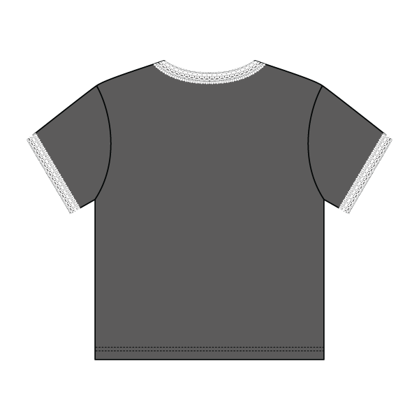 Lace Trim Baby Tee - The Collegiate Lineup