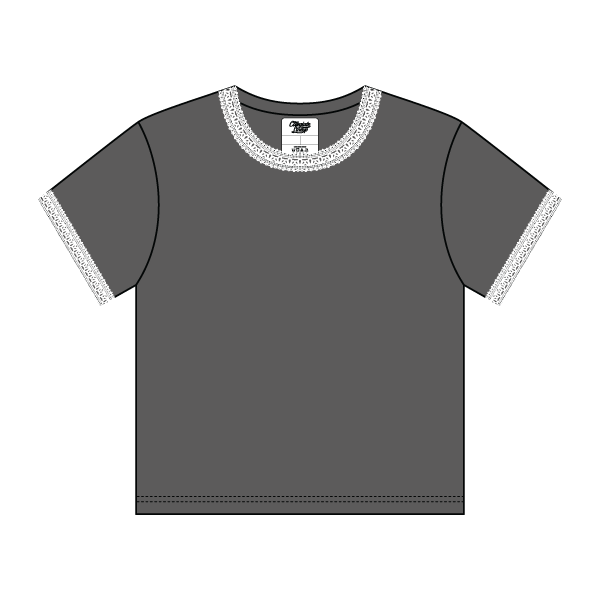 Lace Trim Baby Tee - The Collegiate Lineup