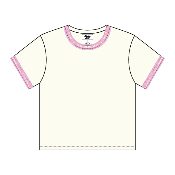 Lace Trim Baby Tee - The Collegiate Lineup
