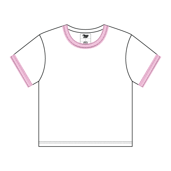 Lace Trim Baby Tee - The Collegiate Lineup