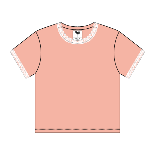 Lace Trim Baby Tee - The Collegiate Lineup