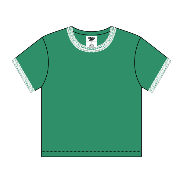 Lace Trim Baby Tee - The Collegiate Lineup