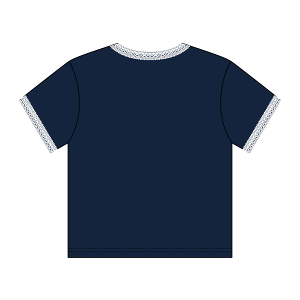 Lace Trim Baby Tee - The Collegiate Lineup