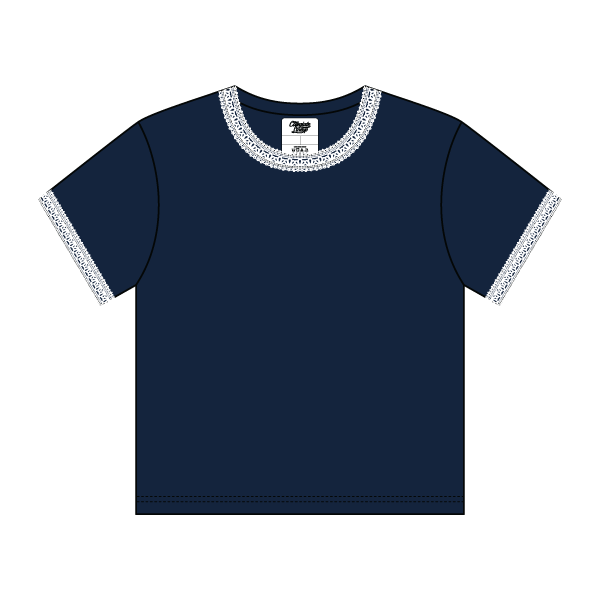 Lace Trim Baby Tee - The Collegiate Lineup