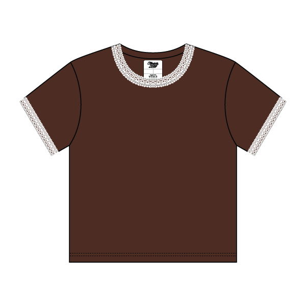 Lace Trim Baby Tee - The Collegiate Lineup