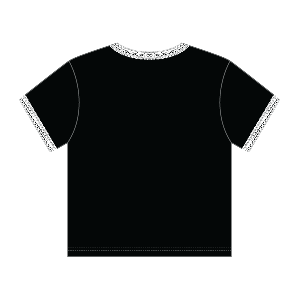 Lace Trim Baby Tee - The Collegiate Lineup