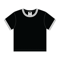 Lace Trim Baby Tee - The Collegiate Lineup