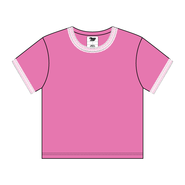 Lace Trim Baby Tee - The Collegiate Lineup