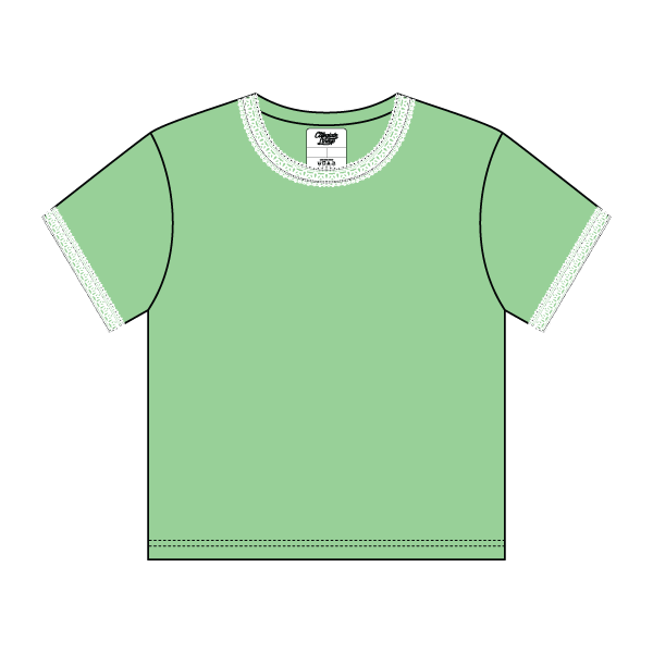 Lace Trim Baby Tee - The Collegiate Lineup