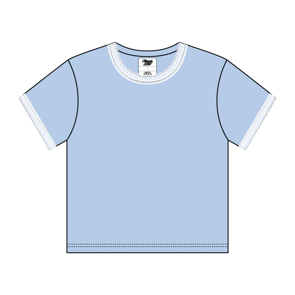 Lace Trim Baby Tee - The Collegiate Lineup