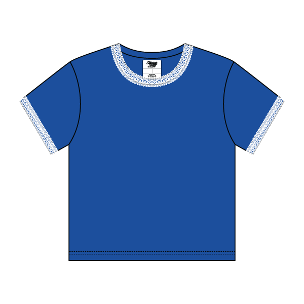 Lace Trim Baby Tee - The Collegiate Lineup