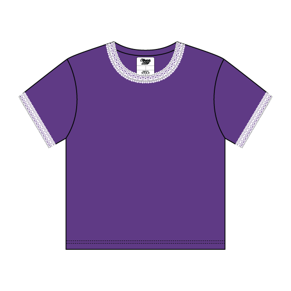 Lace Trim Baby Tee - The Collegiate Lineup
