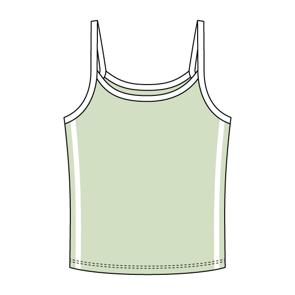 Ringer Tank with Spaghetti Straps