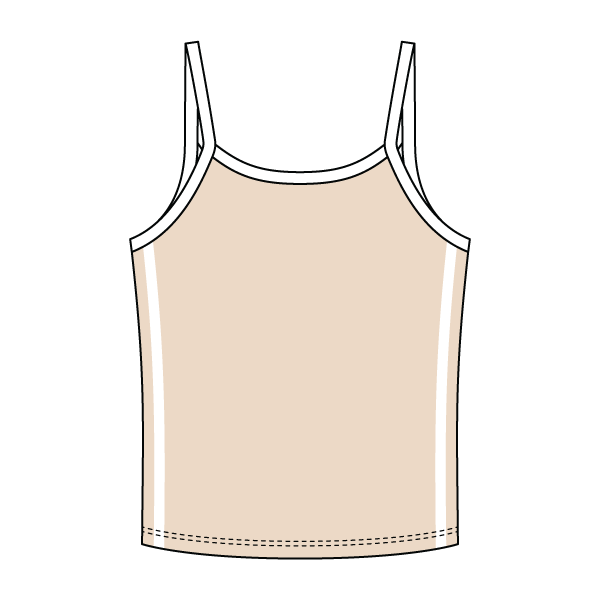 Ringer Tank with Spaghetti Straps