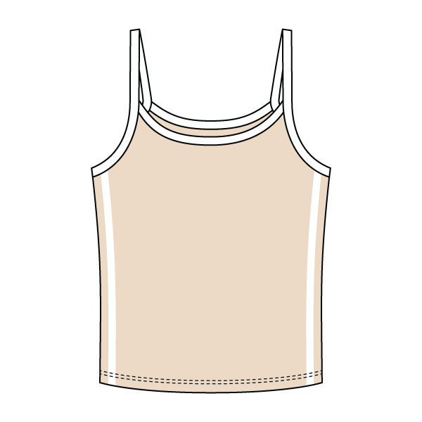 Ringer Tank with Spaghetti Straps