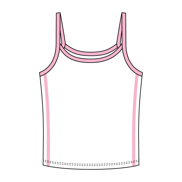 Ringer Tank with Spaghetti Straps