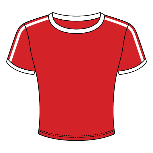 Ringer Tee with Shoulder Stripes - The Collegiate Lineup